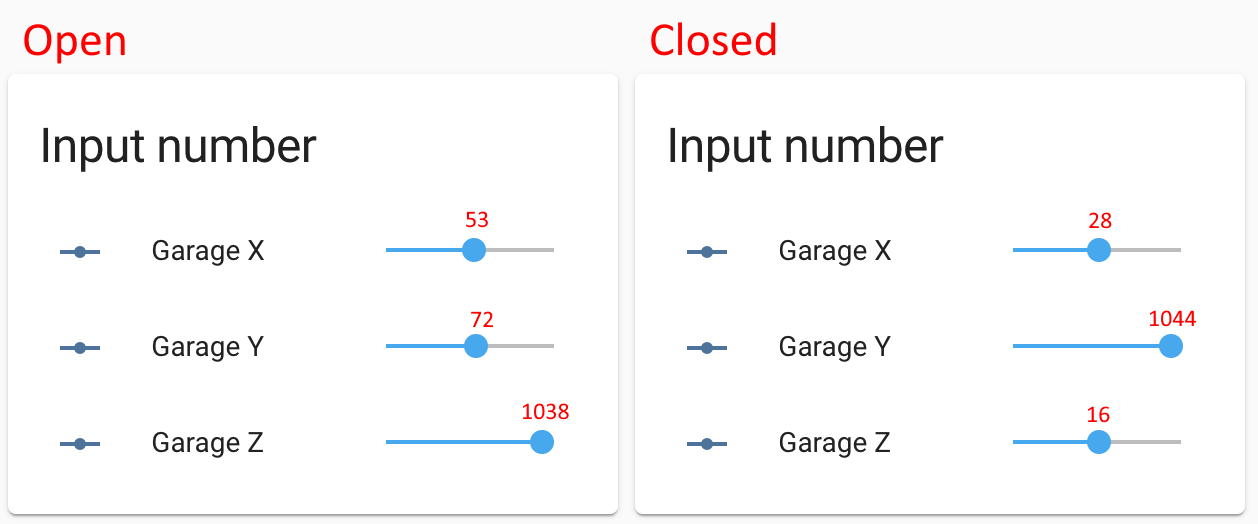 Open & Closed XYZ Values